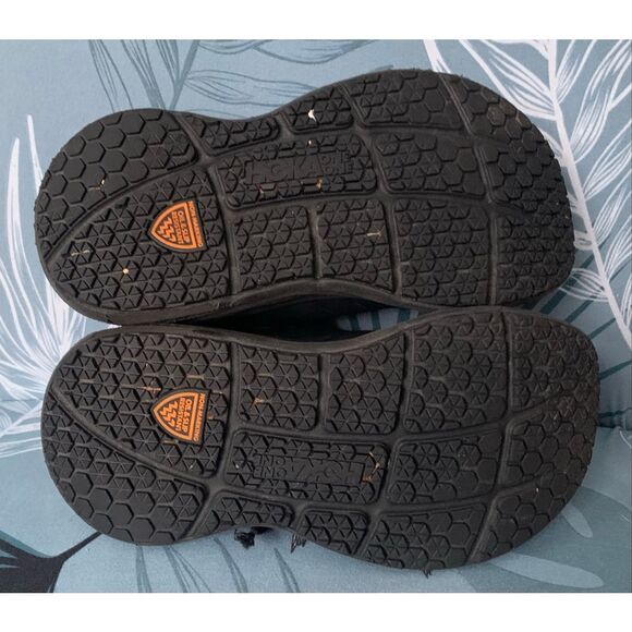 HOKA ONE Bondi black leather Slip Oil Resistant Sneakers Gym Work SHOES women’s - Picture 10 of 13